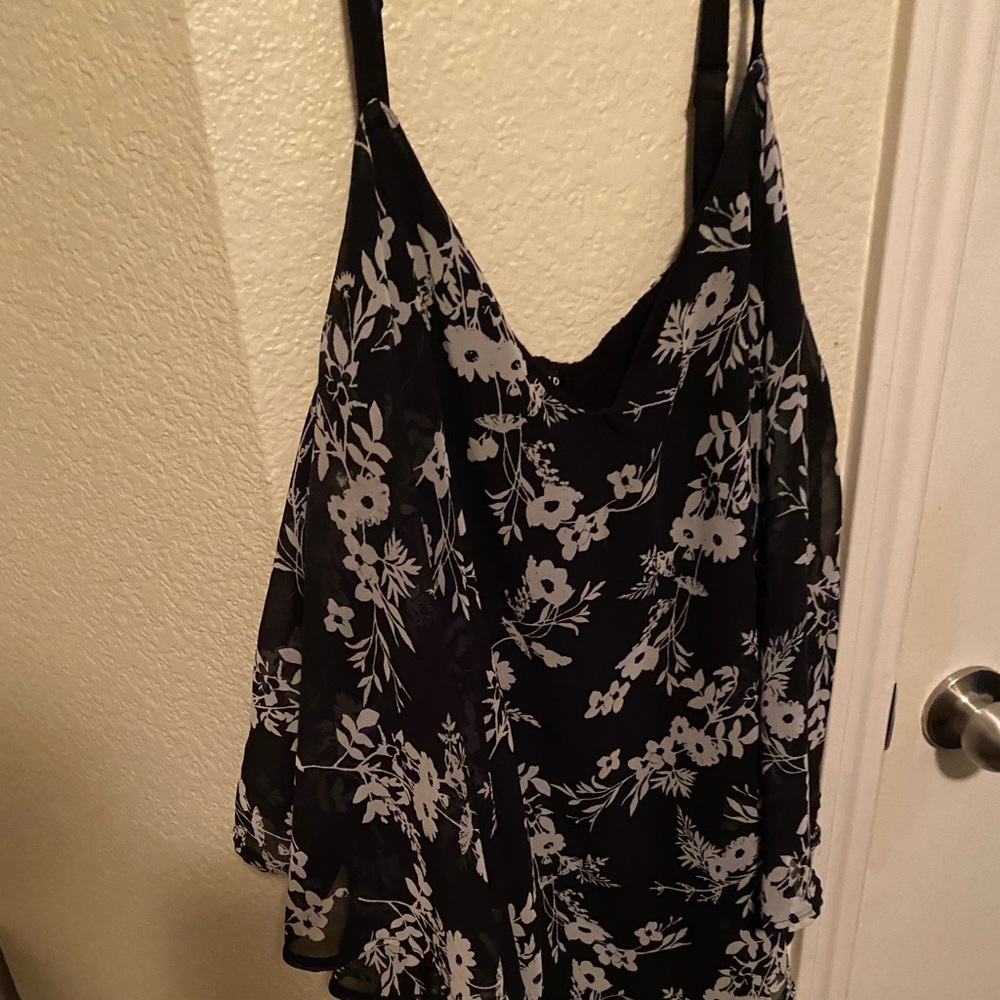 Floral Black Swing Cami